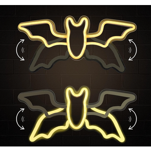 Halloween Neon Sign,Halloween Flying Bat Neon Light Sign with Adjustable Speed,for Wall Decor Bedroom Home Decor Bar halloween LED Decoration Light