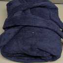 Turkuoise Soft & Absorbent Towel Robe, 100% Cotton Turkish Terry Cloth Kimono Bathrobes for Women (Medium, Navy)