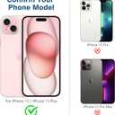 2 x AGVEE 3+3 6 Pack for iPhone 15 6.1" / 15 Plus 6.7" Camera Lens Cover Protector, Metal Ring 9H Tempered HD Glass Camera Cover Protector Film, Silver