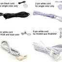 Flexible Extension Cables for AIBOO RGB Color Changing LED Under Cabinet Kitchen Lighting 59 inch, 4-Pin Male and Female Cable Connector Extension Cords (4 Pack)