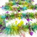 66Ft Easter Garland Decorations Glitter Tinsel Spring Pastel Garland Easter Tree Decor for Spring Bedroom Office Classroom Party Indoor Outdoor Holiday Home Decoration Supplies-(Blue Yellow Pink)