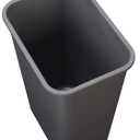 Amazon Basics Lightweight Rectangular Commercial Office Wastebasket, 10 Gallons, Grey
