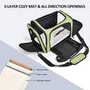 Henkelion Large Cat Carriers Dog Carrier Pet Carrier for Large Cats Dogs Puppies up to 25Lbs, Big Dog Carrier Soft Sided, Collapsible Travel Puppy Carrier - Large - Green