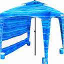Beach Cabana Canopy Shelter Sun Shade Tent 6 X 6 - UPF 50+ - Waterproof - Easy Setup 2 Layer Wind Vent Umbrella 6 Ft X 6 Ft BONUS sidewall Beach, Lake, Park for Family - 2 to 4 People