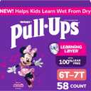 Pull-Ups Girls' Potty Training Pants, Size 6T-7T, 58 Count