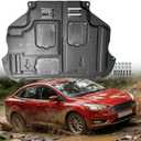 Engine Guards Mud Flaps for Ford Focus 2012 2013 2014 2015 2016 2017 2018 Front Engine Splash Shield Guards Suitable for Focus ST/RS Under Engine Cover Directly Replace Original One Black