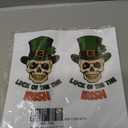 2pcs Irish Sticker, St Patricks Skull Ireland Flag - Auto, Wall, Laptop, Cell, Truck Sticker for Windows, Cars, Trucks (B)