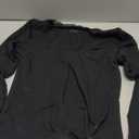 PINKMSTYLE Women Sexy V Neck Lace Long Sleeve Shirts Basic Fitted Double Lined Going Out Y2K Trendy Fall Tops Size M