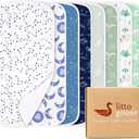 Premium 8-Pack Waterproof Baby Burp Cloths, Extra Large 13"X26" Soft Absorbent Burping Clothes for Newborns and Infants, Baby Shower Boys Girls (Cosmoadventure)