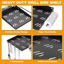 Side Shelf Caddy for Blackstone 17" 22" 28" Griddle Addition Side Rack Storage Tray Accessories with Paper Towel Holder Organizer