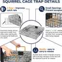Squirrel Trap Live Rodent Cage for Humane Catch and Release, Holds up to 25 Squirrels