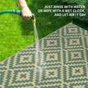 Outdoor Rugs Patio Camping Waterproof - 4x6 Plastic Straw Patio Rug Portable for Campers, Outside RVs Mat, Outdoor Area Carpet for Patios Clearance, Backyard Porch, Balcony, Picnic, Green & Yellow
