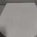 Minsha soft sealed toilet seat,16.7”LX13.5“W compatible with D/U-shaped extended bucket, quick release, easy to install, easy to clean, non discolored, thick and durable plastic material, white(M17“)