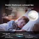 Bathroom Exhaust Fan, 12 INCH, Upgraded Quiet Square Vent Fans, 141 CFM, for Bathroom, Office, Home