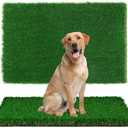 Fake Grass Pee Pad for Dogs -23.6*31.5inch , Artificial Grass, Dog Puppy Potty Training GrassPatio Grass Rugs IndoorOutdoor, Garden Lawn Decoration (19.7*24.8*1.55inch)