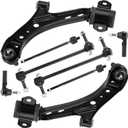Front Lower Right & Left Control Arms w/Ball Joints Sway Bar End Links Tie Rod Ends Suspension Kit for 2005-2010 Ford Mustang (8PCs)