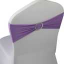 WELMATCH Lavender Spandex Chair Bands Sashes - 12 pcs Wedding Banquet Party Event Decoration Chair Bows Ties (Lavender, 12 pcs)