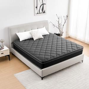 Queen Mattress, 12 Inch Hybrid Queen Size Mattress in a Box, Soft and Breathable Fabric, Medium Firm, Low Motion Transfer, Strong Edge Support