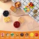2 x 20 PCS Snack Containers with Lid,reusable snack containers with lids,Leakproof Dipping Containers with Compartments,snackle box container,snack pack containers,Double Compartment Condiment Containers