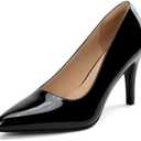 BUEUPU Women's Closed Toe Heels Dress Pointed Toe Pump Shoes Size 7
