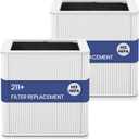 2 Pack 211+ Filter Replacement Compatible with Blue Pure 211+ and 211+ Auto Air Purifier, 2-Stage Filtration System of H13 True HEPA Filter and Activated Carbon Filter