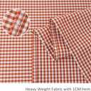 maxmill Checkered Rectangle Dining Room Tablecloth Water Resistance Wrinkle Free Spillproof Heavy Weight Gingham Plaid Table Cloth for Banquet Parties Holiday Dinner, 60 x 84 Inch Rust White