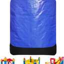 Heavy Duty Water-Resistant Inflatable Bounce House Storage Bag with Drawstring, Flat 39" x 47", for Residential & Commercial Use-Blue