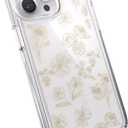 Speck Clear iPhone 13 Pro Max Case - Slim, Drop Protection - for iPhone 13 Pro Max & iPhone 12 Pro Max - Scratch Resistant, Anti-Yellowing, Anti-Fade 6.7 Inch Phone Case - GemShell Golden Fall Floral