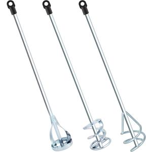 MorningRo Set of 3 Paint Mixer for Drill Epoxy Resin, Mud, Cement Blades, Paint Stirrer, 15.7" Mixing Paddles and 2.3" Mixing Impeller(White Zinc)