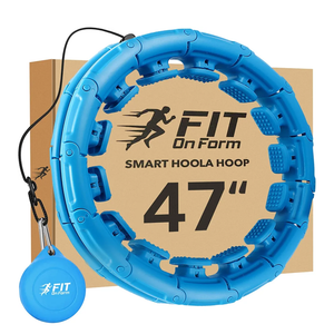 FIT ON FORM Infinity Weighted Hula Fit Hoop for Adult Weight Loss, 2 in 1 Smart Fitness Exercise Hoop for Women Abs Workout, 24/28/32 Detachable Knots