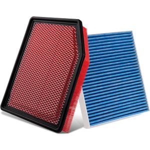 Cabin+Engine Air Filter Fit for Silverado 1500 (2019-2026); Sierra 1500(2020-26); Suburban (2021-26); Tahoe (2021-26) Carbon Cabin Filter Replacement Car Accessories CF11966 84121217