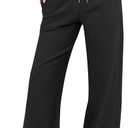 ANRABESS Women's Sweatpants Straight Leg High Waist Casual Drawstring Sweat Pants Workout Athletic Joggers with Pockets (X-Large, Black)