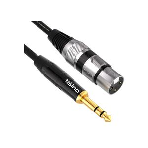 tisino XLR Female to 1/4 Inch (6.35mm) TRS Jack Lead Balanced Signal Interconnect Cable XLR to Quarter inch Patch Cable - 3.3 Feet