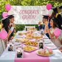 Qunclay 8 Pcs Graduation Box Centerpieces for Table 7-inch Table Decor Boxes Class of 2026 Congrats Grad Party Favors with Messages for High School College Celebration Decoration (Coquette Bow)
