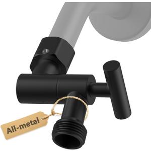 YDmeet All Metal Shower Head Adapter, 360  Adjustable Shower Head Extension Arm Connector for Shower Heads- Black