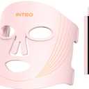 Red Light Therapy for Face, 3 Modes Portable Led Face Mask Light Therapy with Remote, Near-Infrared 850 Red Light Therapy Mask with Timing Function, Red Light Therapy at Home 180 LED Beads (Pink)