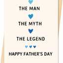 4 x Fathers Day Card, Funny Fathers Day Cards Gifts Decorations for Dad from Daughter Son, Happy Father's Day Card for Husband Boyfriend, Father's Day Cards Gifts Ideas from Wife