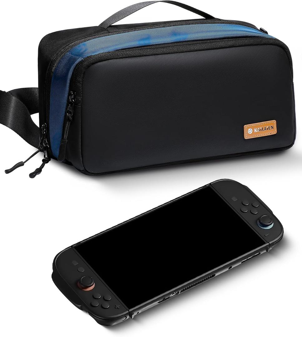 Sling Crossbody Bag for Nintendo Switch 2 / Switch OLED, Steam Deck, PlayStation Portal, ASUS ROG Ally, with 3 Pockets, Travel Bag for Game Consoles and Accessories