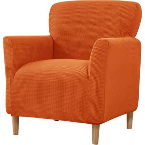 LiveGo Stretch Mid Century Modern Armchair Slipcover 1-Piece Jacquard Accent Chair Covers with Arms Soft Waterproof Chair Slipcovers for Living Room Furniture Protector Office Reception Reading