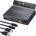 Converter HDTV-Compatible Audio Adapter DAC ARC L/R Coaxial SPDIF Jack Extractor Return Channel 3.5mm Headphone for TV(Cable not Included)