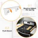 Stove Gap Filler Stove Gap Covers Stainless Steel stove gap filler- High-Quality, Attractive & Easy Installation (Silver,23.4"L, 0.74" W)