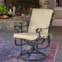 Arden Outdoor Midback Chair Cushion, 2-Pack, 18x36.5, Tan