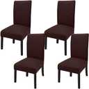 GoodtoU Chair Covers for Dining Room 4 Pack, Stretch Parson/Dining Chair Slipcover Removable Washable Chair Protector for Home/Restaurant/Banquet,Forros para Sillas de Comedor(Chocolate, Set of 4)