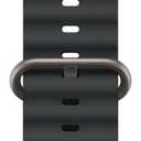 Apple Watch Band - Ocean Band (49mm) - Black with Natural Titanium Finish - Regular