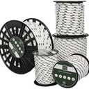KIS Premium Quality Double Braided Polyester Rope 10 MM (3/8" 100 ft) - Multi Size - Heavy-Duty Extra Strength - Multi-Purpose Rope, Sailing, Crafting, Camping Rope, Nylon Rope- Made in Turkey