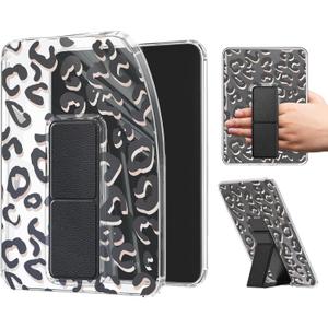 Clear Case with Stand for 7" All-New Kindle Paperwhite Cases 2024 (12th Gen) & Kindle Colorsoft Signature Edition | Anti-Yellowing, Ultra Slim Scratch-Proof Kindle Cover with Left-and-Right Hand Strap (Leopard Print)