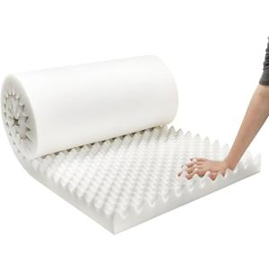 CRAURU 72 * 24 * 3 Inch Egg Crate Foam Padding Pressure-Relieving High-Density Upholstery Foam for Air Circulation Cuttable Cushion Pad for Sofa Chair Hospital