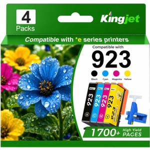 923 Ink Cartridges for HP Printers Compatible for HP 923 Ink Cartridges Works with HP OfficeJet Pro 8130e 8125e 8135e 8120e 8138e 8139e Printers (Without Chip Black Cyan Magenta Yellow, 923 Ink)