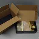 2 Pack Gold Door Knobs, Satin Brass Interior Door Handles for Bath & Bed