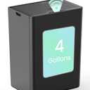 Cesun 4 Gallon Bathroom Trash Can with Lid, Small Automatic Trash Can, Touchless Motion Sensor Garbage Can, Black Plastic Waste Basket for Bathroom, Bedroom, Toilet, Office, Rv